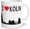 OWLBOOK® I love Köln Tasse mit Spruch Geschenke Geschenkideen als Erinnerung oder Mitbringsel von einer Reise für Männer und Frauen zum Geburtstag Keramik 300 ml