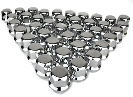 20 x Radmutterabdeckung Kunststoffkappen Chrom Kurz 32mm LKW Kappen