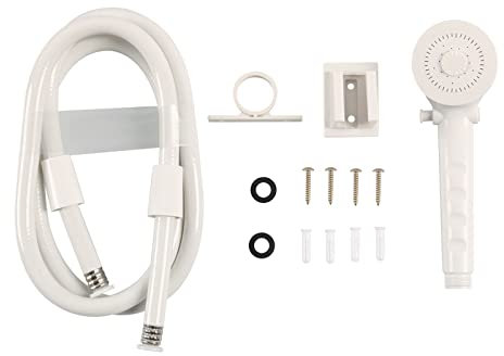 ALI2 RV Duschkopf mit Schlauch, Handbrause mit 59 Schlauch, für RV, Camper, Wohnwagen und Boot, weiß