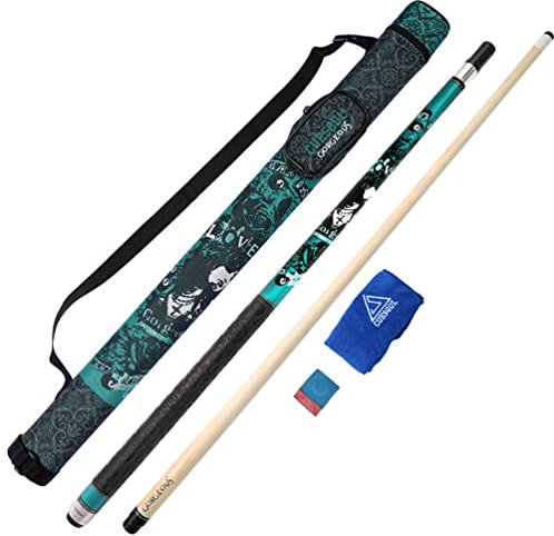 CUESOUL Gorgeous 58inches 19oz Pool Quee Stick, 13mm Spitze (grün)