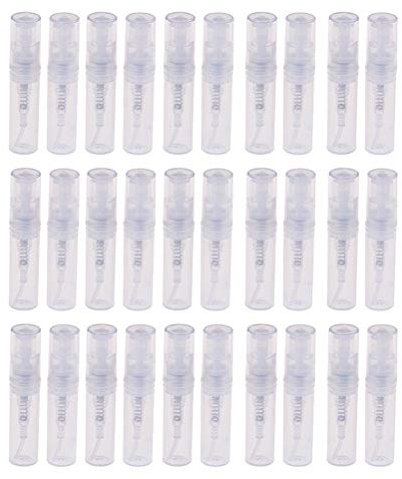 Peukerty Lot de 60 mini bouteilles en plastique transparentes de 2 ml - Pour les voyages