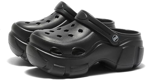 Solaud Sabots à Plateforme pour Femmes Sabot à Plateforme élevé Sabot Classique Confortable Slip on Slide Garden Outdoor Beach Clogs Shoes