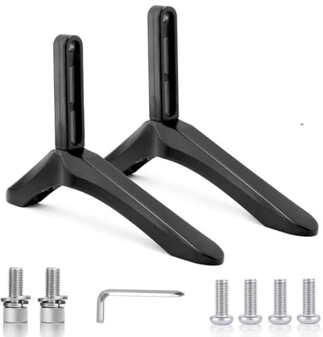 Supporto TV universale Base Base TV Piedi piedistallo TV Supporto per TV Gambe di montaggio per televisori con fori di montaggio Supporto TV Supporto da tavolo Accessori