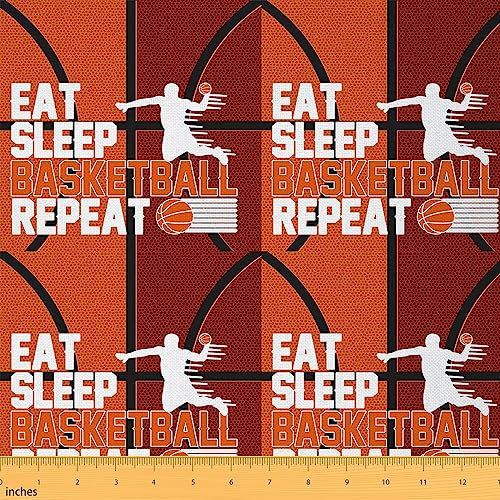 Basketball Fabric by The Yard Gaming Sports Ball Games Upholstery Fabric for Chairs Gift for Basketball Lover Pink Waterproof Outdoor Fabric 10 Yards (L920*W150cm)