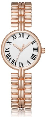 CIVO Damenuhr Rosègold Edelstahl Analog Armbanduhr Damen Römische Zahlen Design Mode Wasserdicht Leuchtend Uhren für Damen, Einfache Quarz Handuhr Geschenke für Frauen