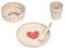 LÄSSIG Kindergeschirr Set (Teller, Becher, Schälchen, Löffel) ohne , BPA-frei, für Spülmaschine und Mikrowelle/Dish Set Happy Rascals Heart lavender