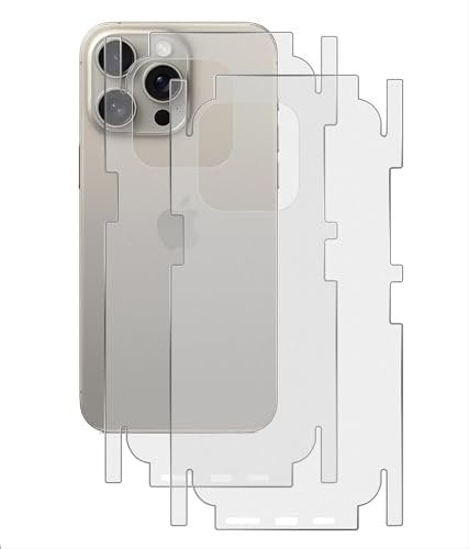 GIOPUEY[2 Piezas Protector Trasero Compatible con iPhone 12 Pro MAX, iPhone 12 Pro MAX Protector de Pantalla Trasera, TPU Suave, Delgado, Textura Mate, Borde Protector - Translucent