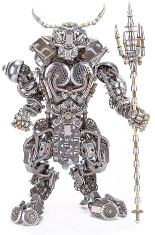 BLOKZ 3D Metall Puzzle Kit für Erwachsene, Steampunk Bull-Headed Mann 3D Metall Puzzle Modell Set, Mechanische Surrealistische Puzzle Metall Montage, Kreative Sammlung Ornament (2500+PCS)