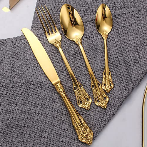 Set Posate, Servizio Posate per 18 Persone, 72 Pezzi. Set di posate di lusso, set di posate lucidate a specchio, eleganti posate da tavola per cene domestiche/importanti Q7