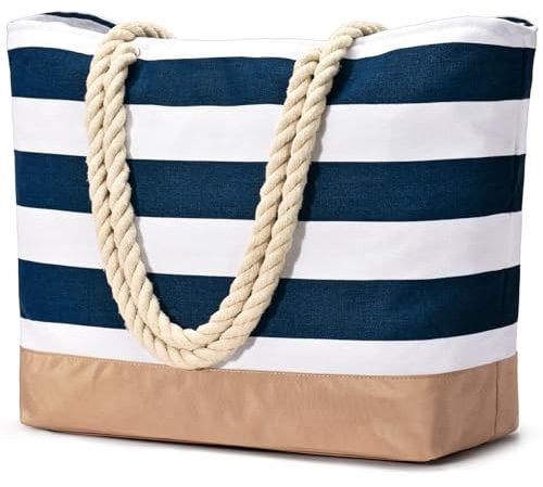 oscaurt Strandtasche Tote Bag Shopper Einkaufstasche Handtasche Damen Gross Arbeitstasche Faltbare Reisetasche Wasserdicht Business Taschen Travel Essentials