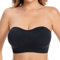 Soutien-gorge push-up rembourré sans bretelles - Soutien-gorge bandeau sans bretelles - Bralette pour femme avec silicone antidérapant - Bretelles transparentes - Doux - Sans armatures, Noir , S-XXL