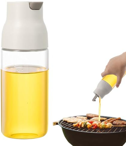 500 ML Shaker Vinaigrette en Verre, Distributeur d'Huile d'olive, Bouteille à Sauce Salade, Bouteille d'Huile de Verre Transparent Shaker pour Sauce