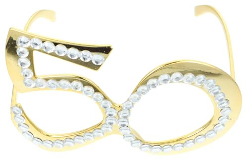 CALLARON Sonnenbrille zum 50. Geburtstag, dekorative Brille mit Diamant-Zahlen, Neuheit