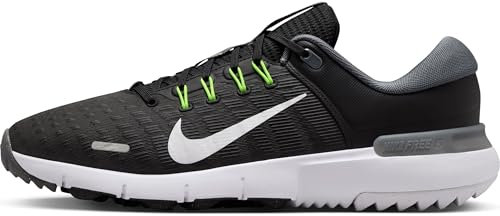 Nike Women's Free Golf Laced Shoes, Black White Iron Grey Volt, 11.5 UK