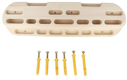 NIDAYE Kletter-Trainingsbrett, hölzernes Fingerbrett zum Klettern, Hangboard-Trainer für Griffstärke (55x15x5cm)