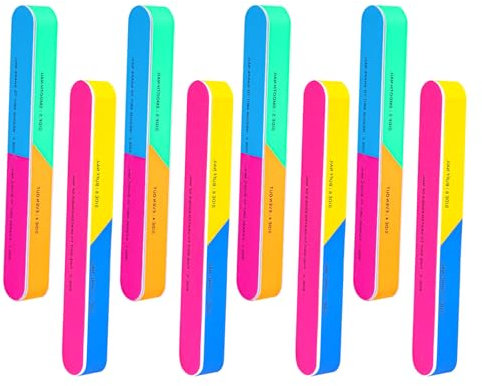 Giantree 7 Way Nail Buffer, Nail Buffers Blocks for Natural Nails Smoother, Seven Steps Polisher Fingernail Files Buffer 120/240/600/3000/6000 Grit for Shinning Buff Nails (8 Pcs)