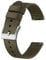 BISONSTRAP Men’s Nylon Watch Bands, Two-Piece Military Watch Straps, Quick Release, Brushed Buckle, 20mm, Army Green (Silver Buckle)