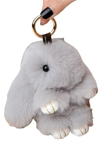 Plüsch Hase Schlüsselanhänger Plüsch-Häschen Plüsch Pom Pom Für Taschenanhänger Handtasche Autoschlüssel Accessoires Dekoration Keychain Anhänger Glücksbringer für Handtasche Auto Key Rucksack