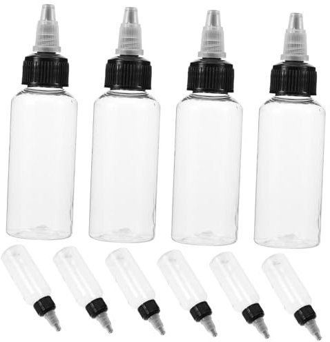 DRESSOOS Pcs Airbrush Bottles Scale Reusable Plastic Paint Bottles for Mixing Portioning
