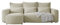 4ALL HOME Ecksofa mit Schlaffunktion Travis 248x148 cm, Couch, Sofa mit Bettkasten, Eckcouch, L-Form, Schlaffsofa, Universal (Cord Onega 14 Ecru)