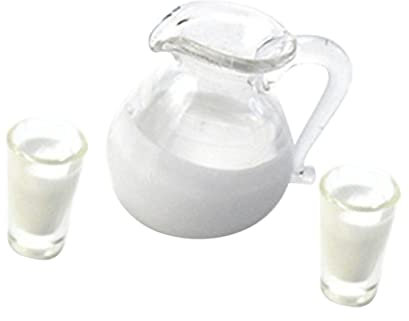 Sosoport Pot à Lait De Simulation pour Décoration De Maison De Poupée Mini Pot à Lait pour Décor De Maison Miniature De Décoration De Poupée