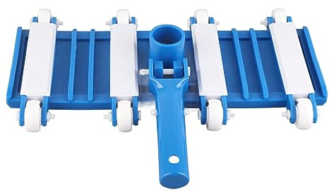 Rhawuy Swimming Pool Vacuum Head with Wheels | Removable Adjustable Handle for Inground/Above Ground Pools | Sturdy ABS Maintenance Tool for Leaves & Debris