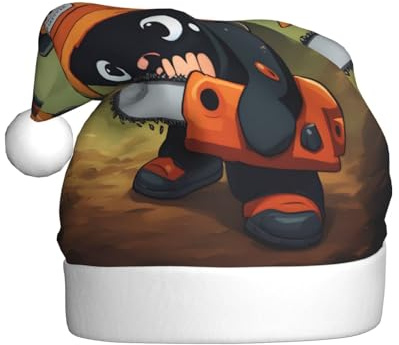 WHJSHOP Cute Crying Chainsaw Printing Christmas Hat for Adult for men and women clothing headband for festive occasions