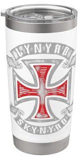 Lynyrd Skynyrd Nation Logo Vintage 1970er Biker Classic Rock Doppelwandiger Edelstahl-Thermobecher