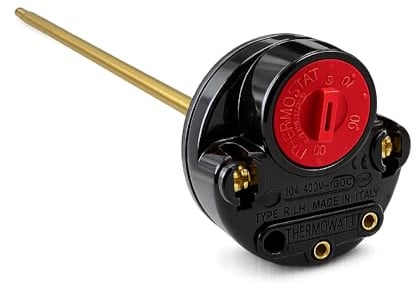 Termostato Termo Electrico 270mm Regulador con Varilla y Doble Seguridad Compatible con Calentador de Agua Termo Electrico y Sistemas Solares FLUVIA