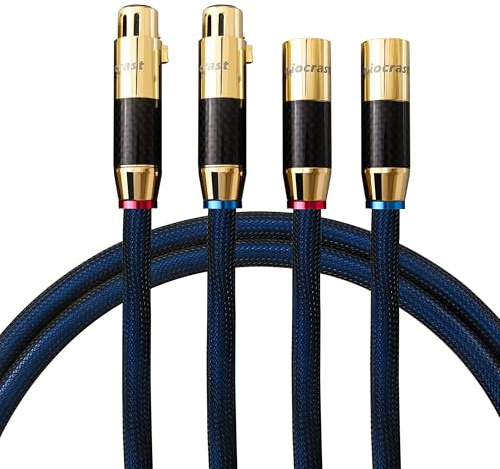 Pair HiFi Audio XLR Cord, 3.3FT/1M, 3 Pin XLR Male - Female Signal Cable Microphone Cable, Hi-end Balanced Interconnect Cable Mic Cords