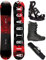 Airtracks Snowboard-Set Herren Snowboard Wide Eight Freestyle Freeride 160 - Snowboard Bindung Master - Softboots Star Black 43 - SB Bag