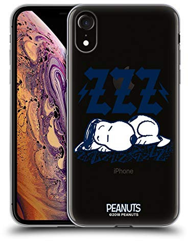 Head Case Designs Offiziell Offizielle Peanuts Snoopy Sleepy Rock T-Shirts Soft Gel Handyhülle Hülle kompatibel mit Apple iPhone XR