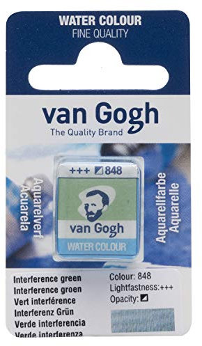 Van Gogh Aquarellfarbe, halber Näpfchen, Interferenz Grün 848