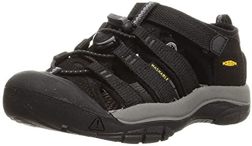 Keen Unisex Kinder Newport H2 Sandale, Schwarz (Black/Keen Yellow), 36 EU