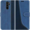 Mulbess für Xiaomi Redmi Note 8 Pro Hülle, Handyülle Leder mit Kartenfach, Klapphülle mit Magnetverschluss, Flip Case Etui Handytasche Schutzhülle, Stilvoll Diamant Blau