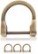 Ganzoo D - Ring mit Schraub-Bolzen aus Stahl, 3er Set, nachträglich montierbar, nichtrostend, Ideal mit Paracord 550, Farbe altgold