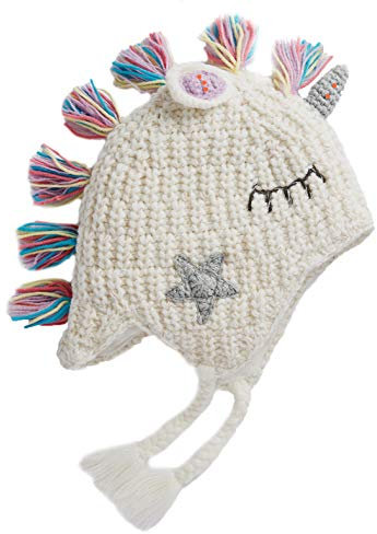 Jungen Mädchen Gestrickte Dinosaurier Hüte, Cartoon Kinder Winter Warme Süße Mütze,Weiß,3-4 Jahre