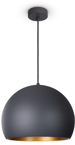 Paco Home Industrielle Hängelampe Deckenlampe Vintage Pendelleuchte Aus Alluminium Kronleuchter Ø36cm Esszimmer Küche Esstisch 1,5m Textilkabel E27