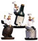 MagiDeal 3pcs Harz Chef Figur Statue Modell Koch Küche Dekor Geschenk