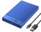 2.5 Inch Hard Drive Enclosure - SANZANG Toolless USB 3.0 Hard Drive Enclosure Support UASP and Trim for 2.5 Inch SATA SSD and HDD with 9.5mm 7mm Height, Includes Type C to A Cable, Blue