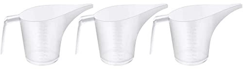 Vctitil 3-teiliges Kunststoff-Trichter-Krug, durchscheinend, einfaches Ausgießen, Messbecher mit langem Ausguss, Messbecher-Set zum Kochen, Backen, Bewässern von Pflanzen
