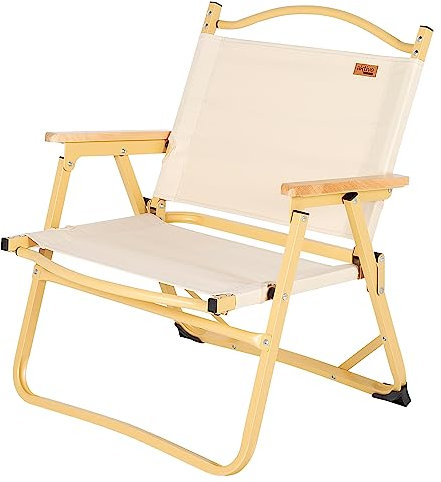 AKTIVE 63021 - Silla Plegable de Camping Tipo Glamping Sabana, Material: poliéster y Aluminio, Resistente, Peso máximo soportado 110 kg, Medidas 55 x 52 x 62 cm