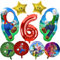 Luftballons Geburtstag 6 Jahre, 9 Stück Luftballons Set, Folienballon Party Deko, Ballons Geburtstag 6 Jahre für Kinder Party Dekoration