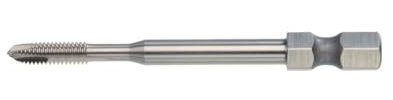 Völkel HexDrive Maschinengewindebohrer (Sechskantaufnahme) 1/4 Bit | HSS-E | M3-M12 | DIN371/376 | Form B & C | Metrisches Gewinde | Durchgangsloch Edelstahlbohrer | Gewindeschneider