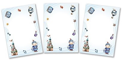 8 Mini-Notizblöcke Ritter Drache Mitgebsel für Kindergeburtstag Gastgeschenke für Jungen Jungsgeburtstag / A7-Format