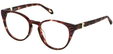 Just Cavalli VJC046V 0WTA Avana/Viola Lucido Eyewear Woman Acetate, Pantos, 51