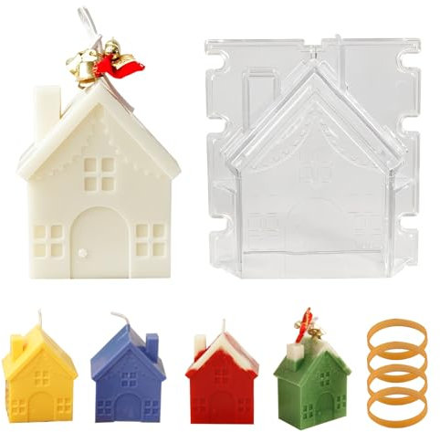 3D Haus Kerzenform Seifenform Epoxidharz Formen Hausform, Hausform Gießen, Gießform Häuser, Gießformen Für Beton Haus für Kerzen, Seife, Gips, Handwerk, Haus Dekoration, Gießform Weihnachten