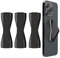 kwmobile Smartphone Fingerhalter 3 Set - Handy Halter Griff Halterung Einhandbedienung - 3X Handyhalter in Dunkelgrau Dunkelgrau Dunkelgrau