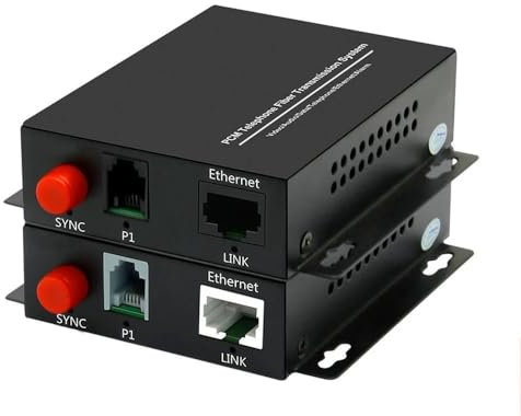 1 Paar 2-Kanal-PCM-Voice-Tel-Over-Glasfaser-Multiplexer-Extender, optischer FC-Port, unterstützt Anrufer-ID und Faxfunktion