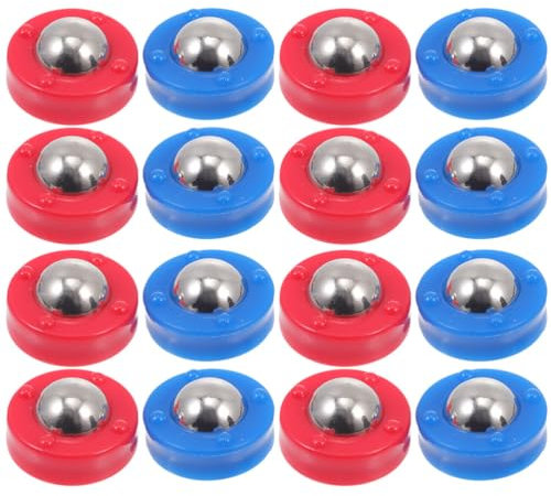 Happyyami 16 Stück Rolle Tisch-Shuffleboard Pucks Für Tisch-Curling-Spiele Shuffleboard-zubehör Tischspiel Rollende Perlen Mini-Shuffleboard-Roller Tischzubehör Ball Plastik Radsatz